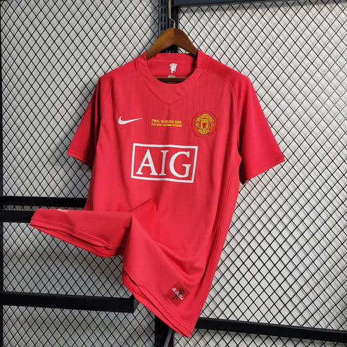 2007/2008 Retro Manchester United Home Champions League Edition Football Shirt 1:1