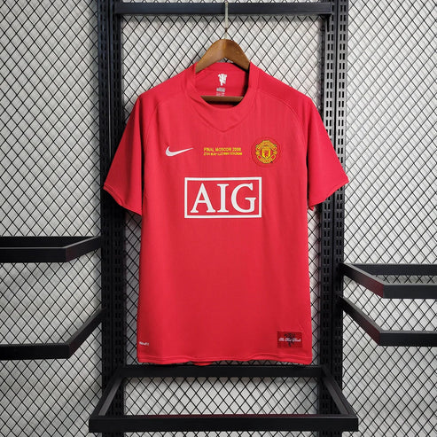 2007/2008 Retro Manchester United Home Champions League Edition Football Shirt 1:1